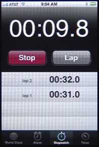 iPhone Stopwatch