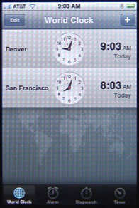 iPhone World Clock