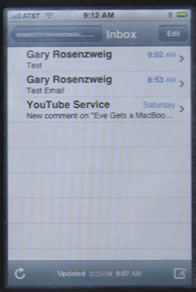 iPhone Mail Inbox