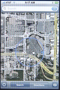 iPhone Maps Satellite and Hybrid View